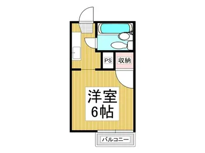 フレグランス中沢(ワンルーム/2階)の間取り写真