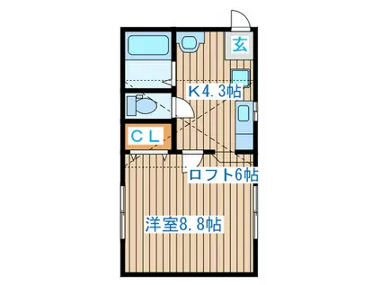 MAISON RATIS(1K/2階)の間取り写真