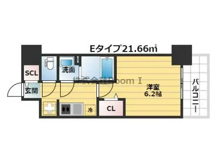 プレサンス堺筋本町ディスティニー(1K/11階)の間取り写真
