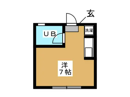 WITH 遊 HOUSE(ワンルーム/2階)の間取り写真