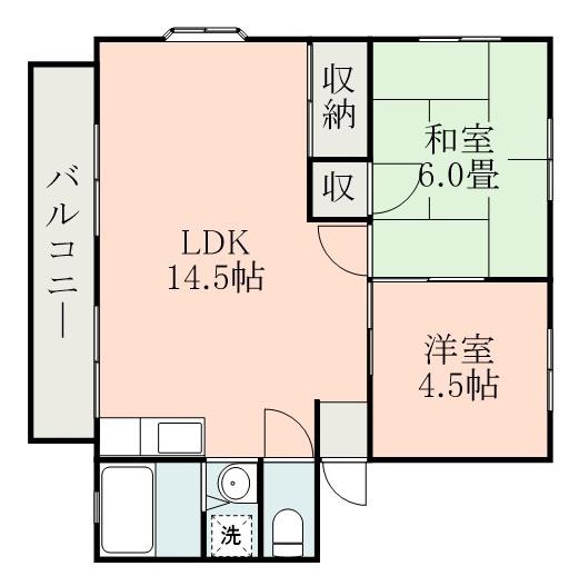 アールコンシェル(2LDK/1階)の間取り写真