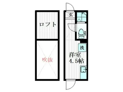 リアナ上石神井アパートメント(ワンルーム/2階)の間取り写真