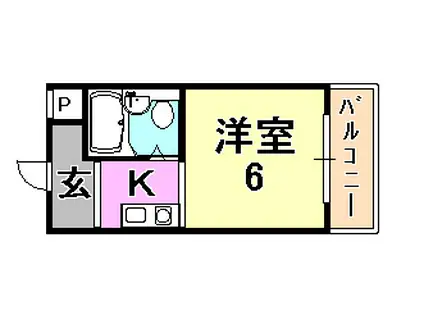 ダイドーメゾン岡本(1K/3階)の間取り写真