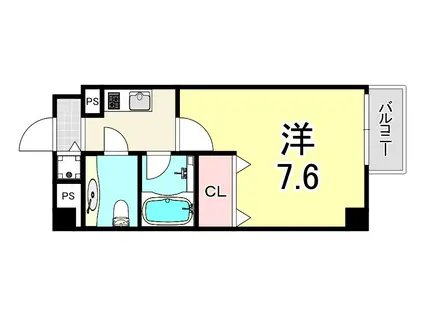 トップハイム・サノ(1K/6階)の間取り写真