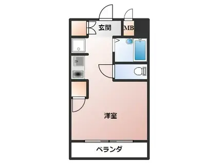 南桜塚ミオ(ワンルーム/2階)の間取り写真