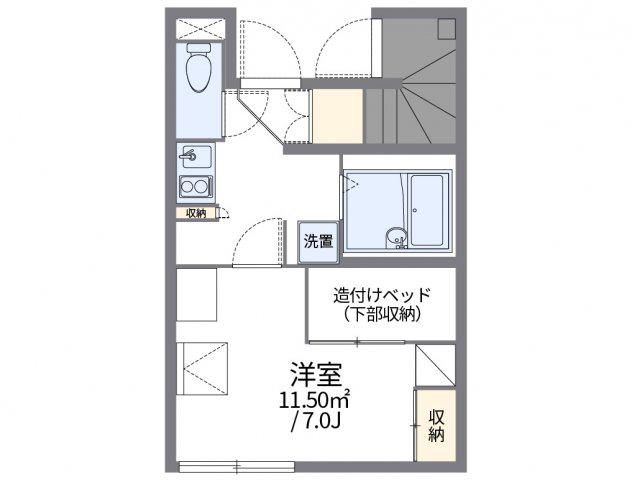 レオパレスさぬき(1K/1階)の間取り写真