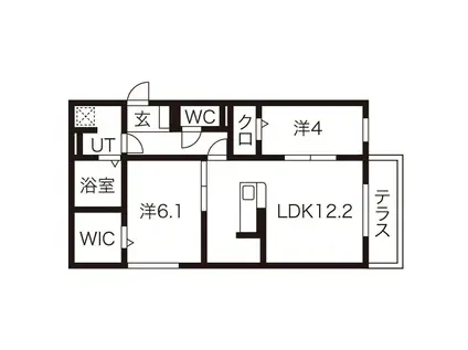 ダイヤハウスV(2LDK/3階)の間取り写真