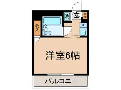 ユーコート武蔵小杉(ワンルーム/2階)の間取り写真