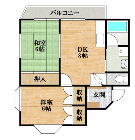 アークマンション(3DK/3階)の間取り写真