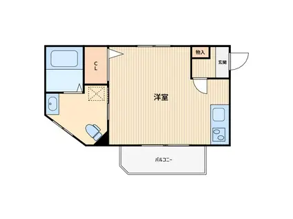 ピアージュ南(ワンルーム/3階)の間取り写真