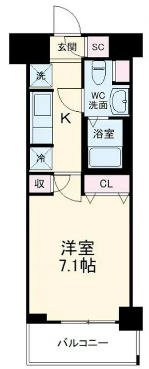 グレイスコート大倉山 5階階 間取り