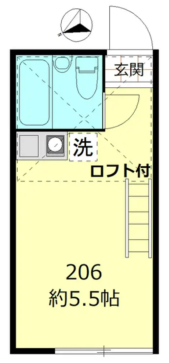 スカイピア笹塚 2階階 間取り