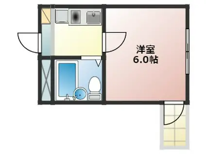 HILL TOP TERACCE(1K/5階)の間取り写真