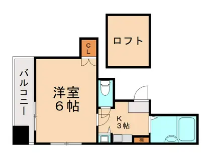 ダイナコートピア黒崎(1K/9階)の間取り写真