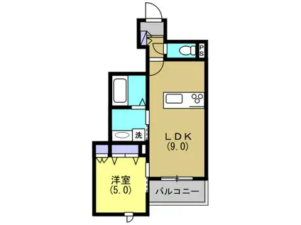 GRANATE西宮(1LDK/1階)の間取り写真