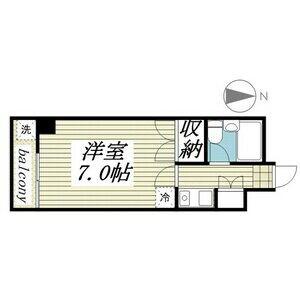 東が丘ハイツ(1K/B1階)の間取り写真