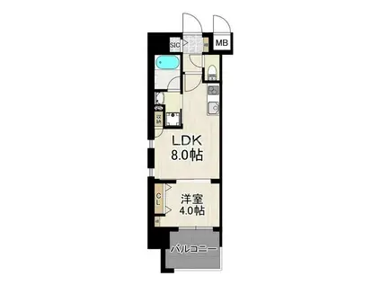 サンロージュ大分駅前(1LDK/5階)の間取り写真