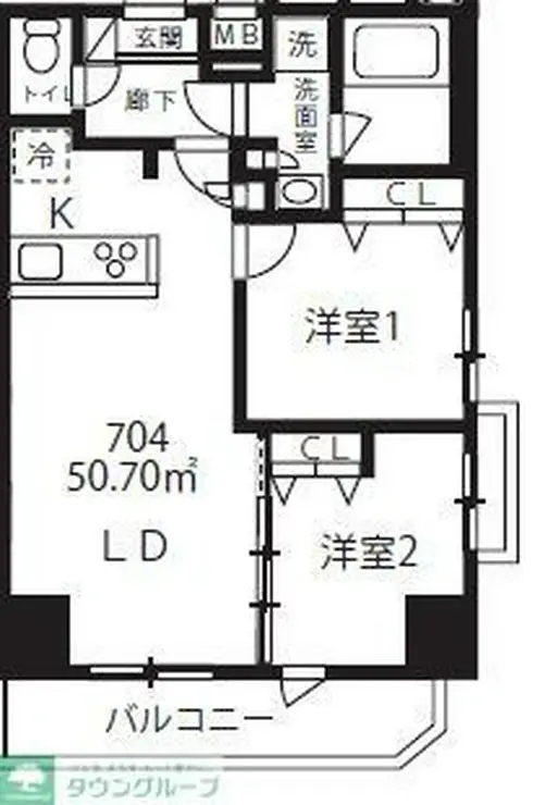ハーモニーレジデンスグローバルキャピタル 14階階 間取り