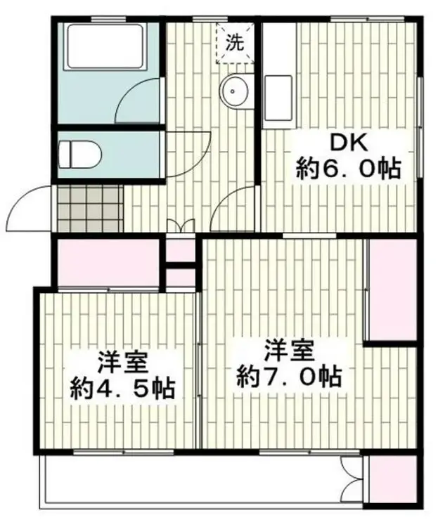 第2和同マンション 2階階 間取り