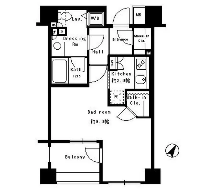 パークアクシス日本橋人形町 5階階 間取り