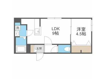 ASTER NANGOXIV(1LDK/3階)の間取り写真