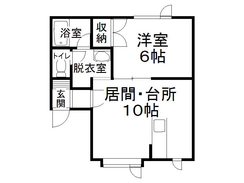 レガーロ(1LDK/1階)の間取り写真