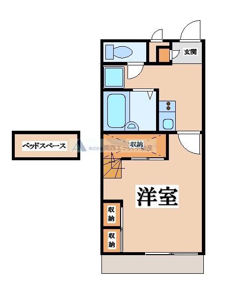 レオパレスシャルム(1K/2階)の間取り写真