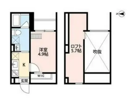 Y`S VILLAGE 馬場通(1K/1階)の間取り写真