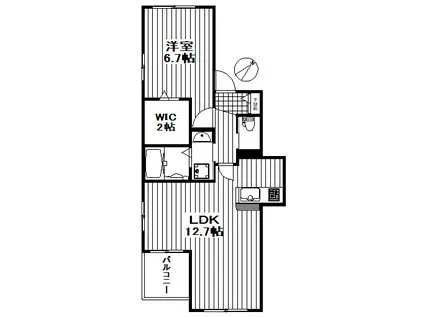 カーサ ヒロ(1LDK/3階)の間取り写真