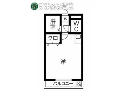 メゾン石川B(ワンルーム/1階)の間取り写真