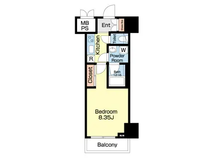 LAVERT北戸田(1K/7階)の間取り写真