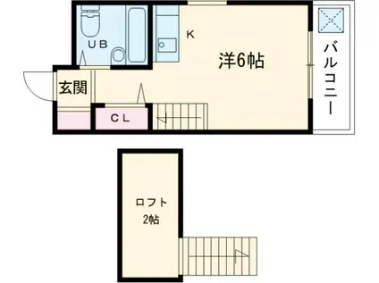 シティパレス21西大寺P-1(ワンルーム/3階)の間取り写真