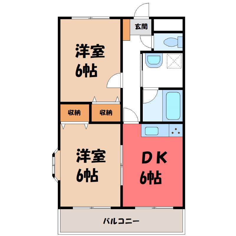 SAKURAI(2DK/1階)の間取り写真