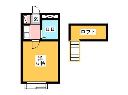 コスモハイツ 多治見(1K/3階)の間取り写真