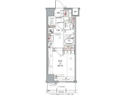 クレヴィスタ亀戸II(1K/6階)の間取り写真