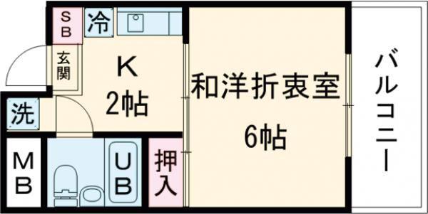ハイツタナカ(1K/3階)の間取り写真