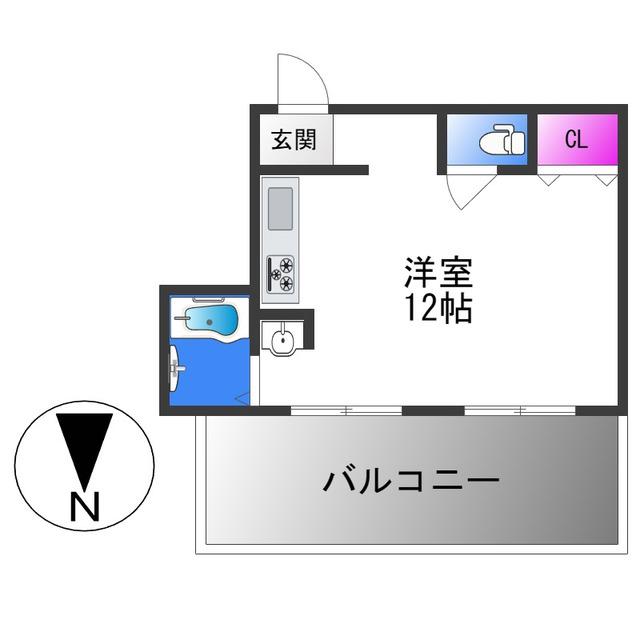 エスポワール白鷺(ワンルーム/5階)の間取り写真