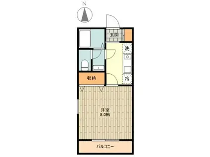 パルハウス(1K/2階)の間取り写真