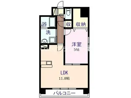 アルリシャー御領(1LDK/2階)の間取り写真