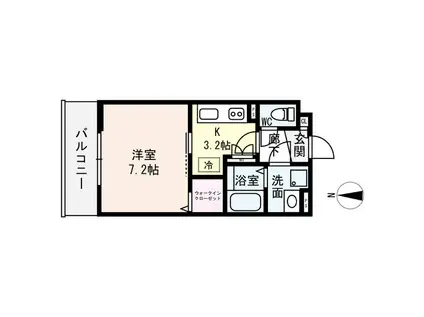 クレアール郡山I(1K/1階)の間取り写真