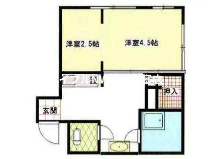 元町ビル(2K/4階)の間取り写真