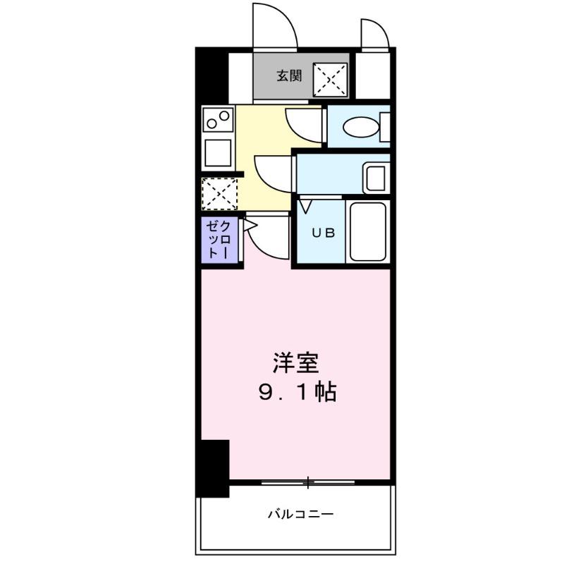 S-RESIDENCE堺BLAZE(1K/3階)の間取り写真
