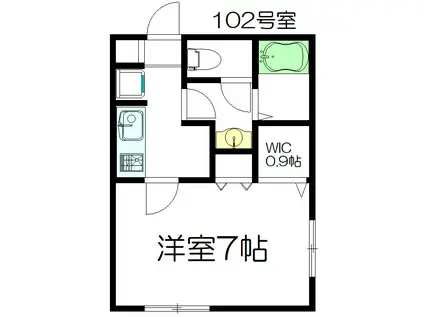 グランマーレ西荻(1K/1階)の間取り写真