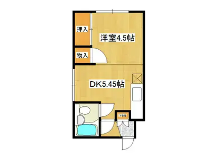 セブンコーポ(1DK/3階)の間取り写真