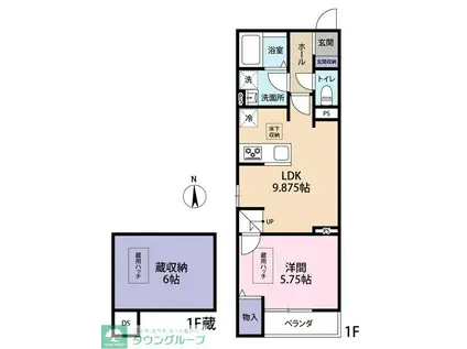 WILLOWS神明(1LDK/1階)の間取り写真