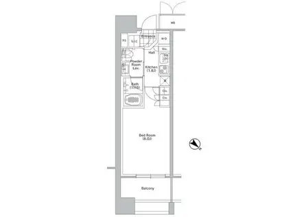 コンフォリア渋谷ウエスト コンフォリア渋谷ウエスト(1K/5階)の間取り写真
