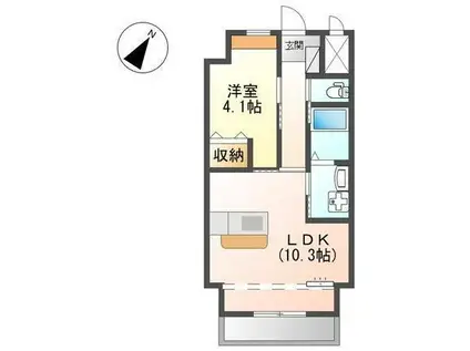 SEIKO BLD(1LDK/10階)の間取り写真