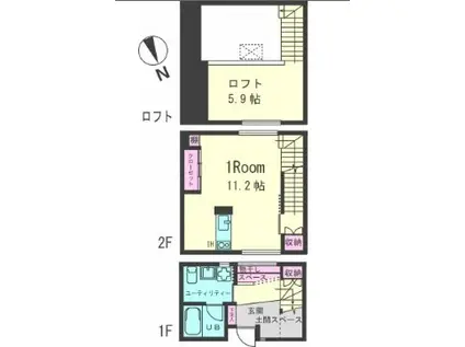 FELICE MINAMI(ワンルーム/1階)の間取り写真