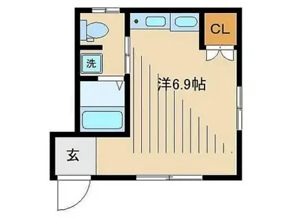 メゾン・ド・北新宿(ワンルーム/1階)の間取り写真