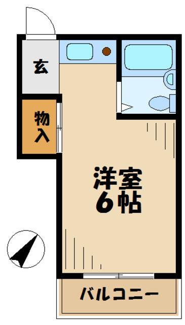 セントラルハイム(ワンルーム/2階)の間取り写真